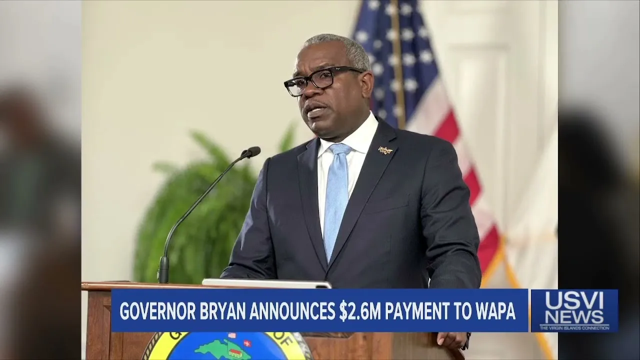 Gov. Bryan Announces $2.6M Payment to WAPA
