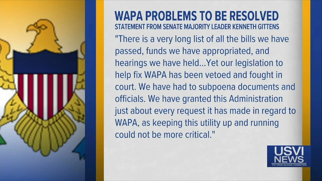 Senator: WAPA Problems to be Resolved